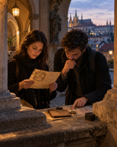Sedm bran - Dárkový set plný záhad Kniha, tajemný rukopis, mapa a artefakty z příběhu